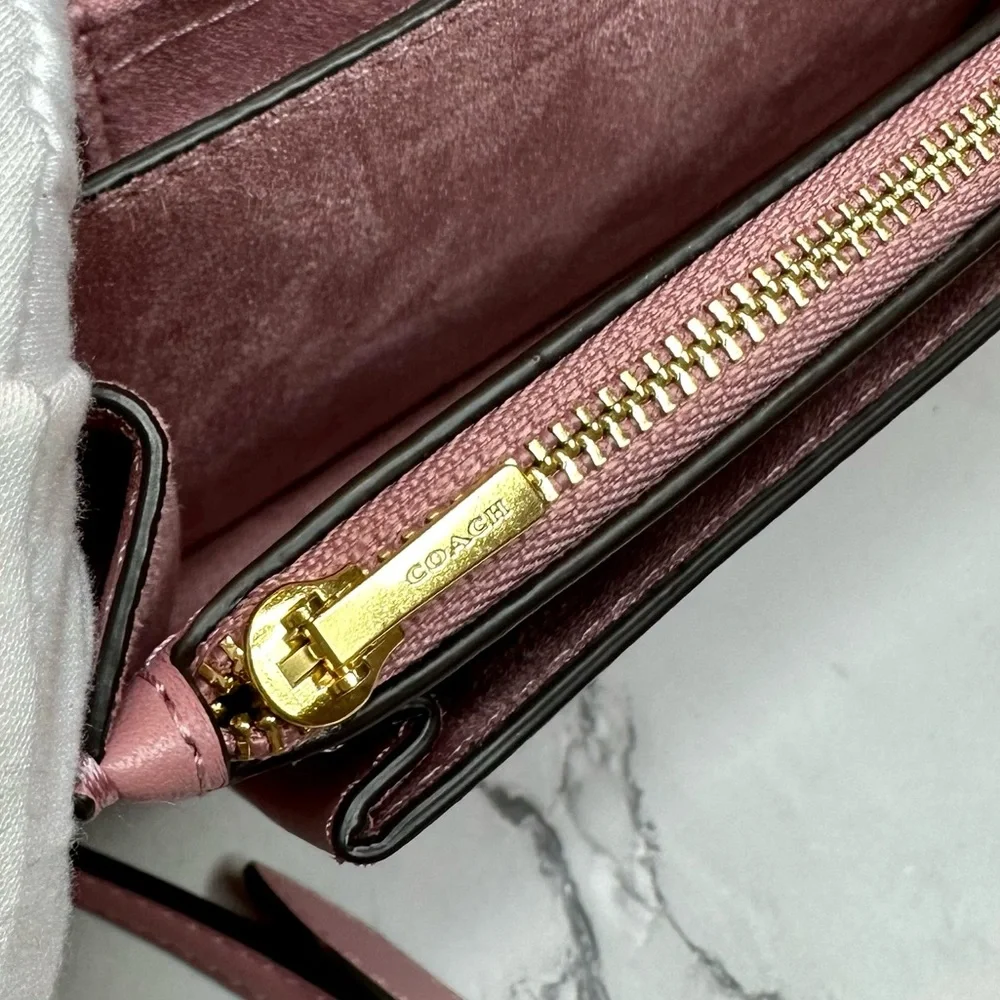 EUC Coach Linear Quilted Pink Nappa Leather 2 Way Belt Bag Crossbody